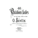 Sevcik, Otakar - 40 Variations, Op 3 For Violin Published by Bosworth & Co