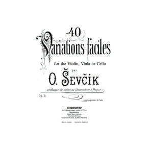 Sevcik, Otakar - 40 Variations, Op 3 For Violin Published by Bosworth & Co
