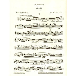 Hindemith, Paul - Sonata for Violin Solo, Op 31, No 2 - Schott Edition