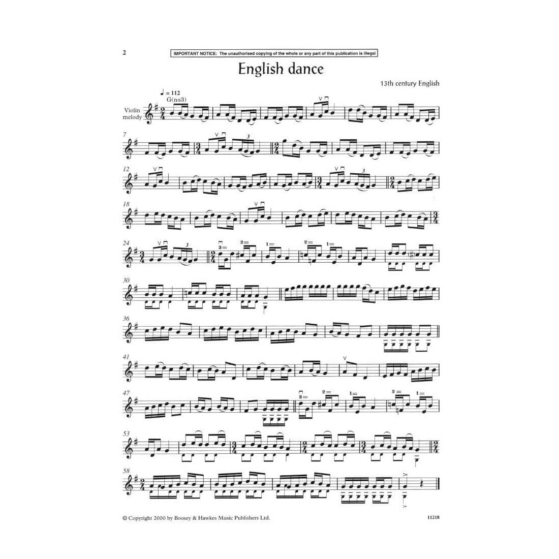 Jones, Edward Huws - The Early Music Fiddler - Violin part ONLY - Boosey & Hawkes Edition