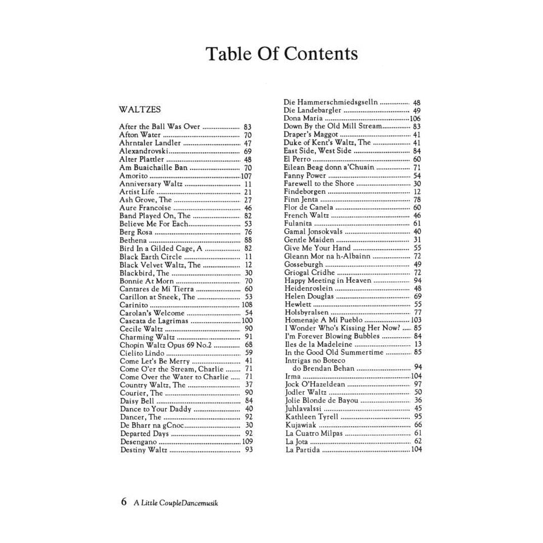 A Little Couple Dancemusik for Fiddle or Violin