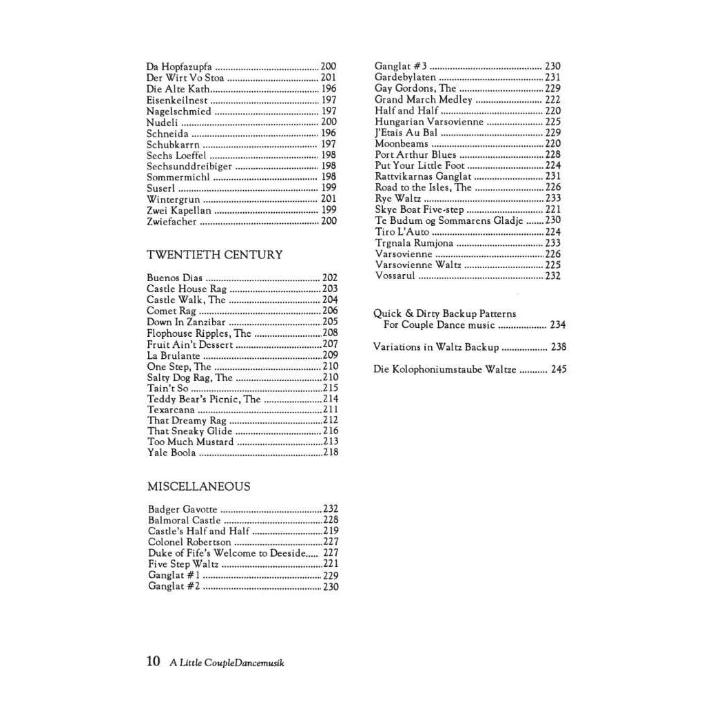 A Little Couple Dancemusik for Fiddle or Violin