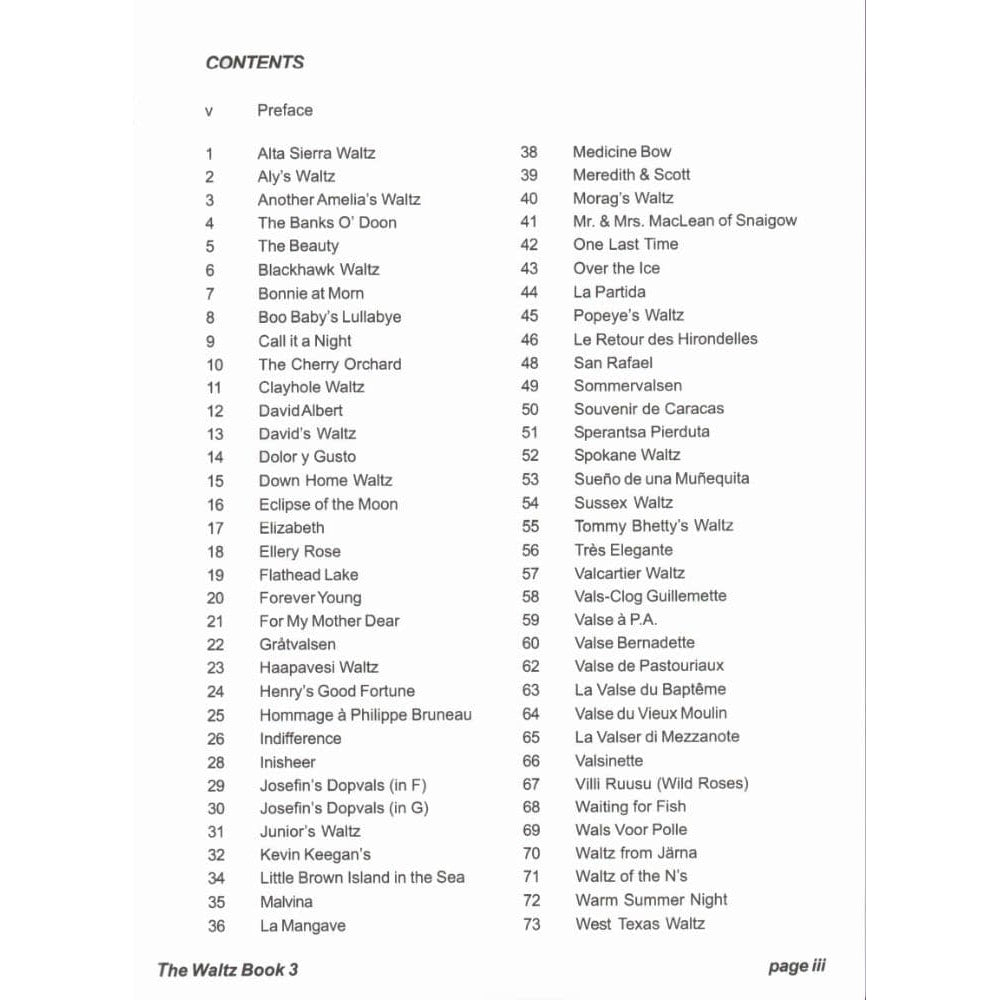 The Waltz Book for Violin - Volume 3 - Collected and Edited by Bill Matthiesen