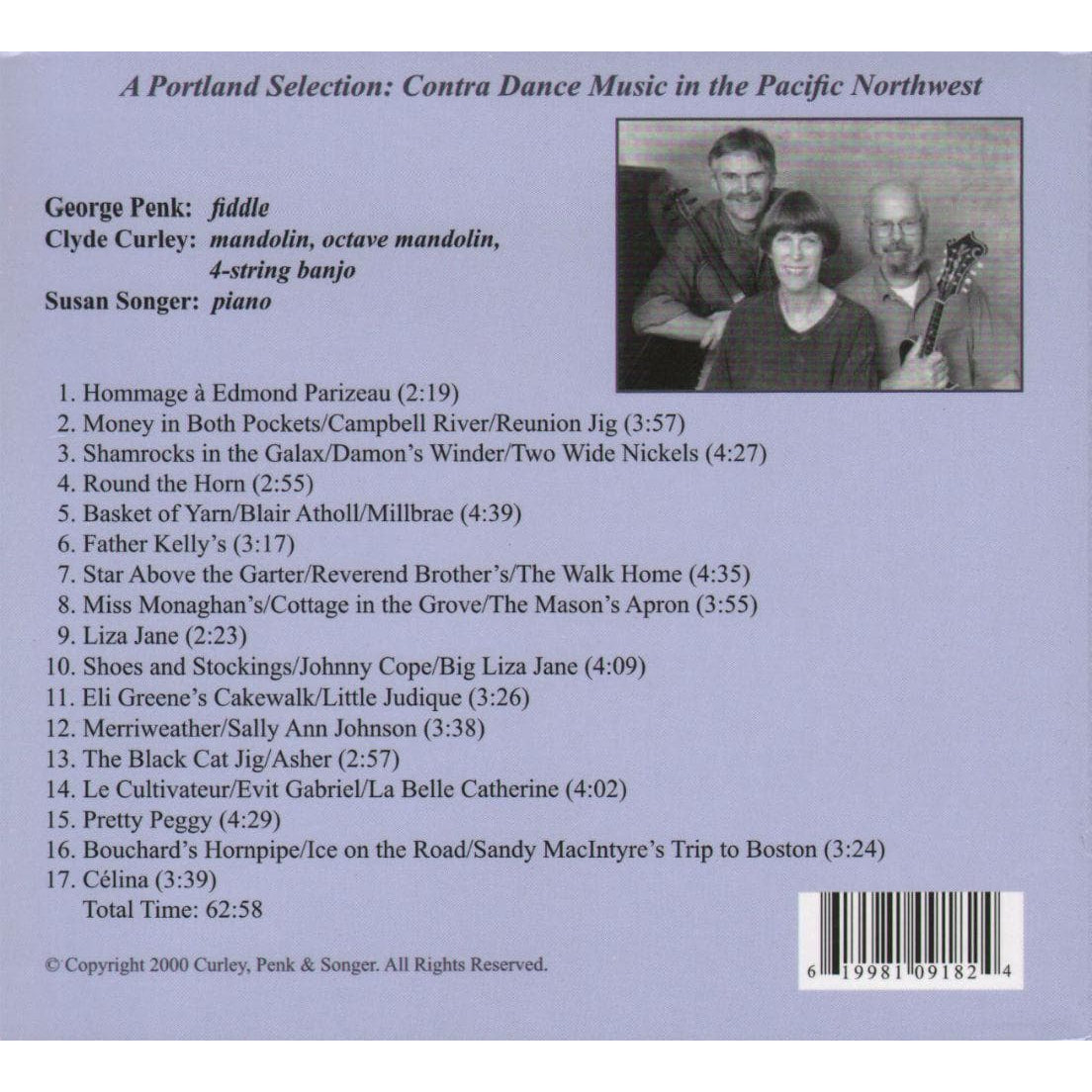 Songer - The Portland Selection, Volume 1 CD.