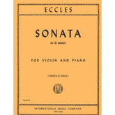 Eccles - Sonata in g minor - Violin and Piano - edited by Frieda R Davis - International Music Company