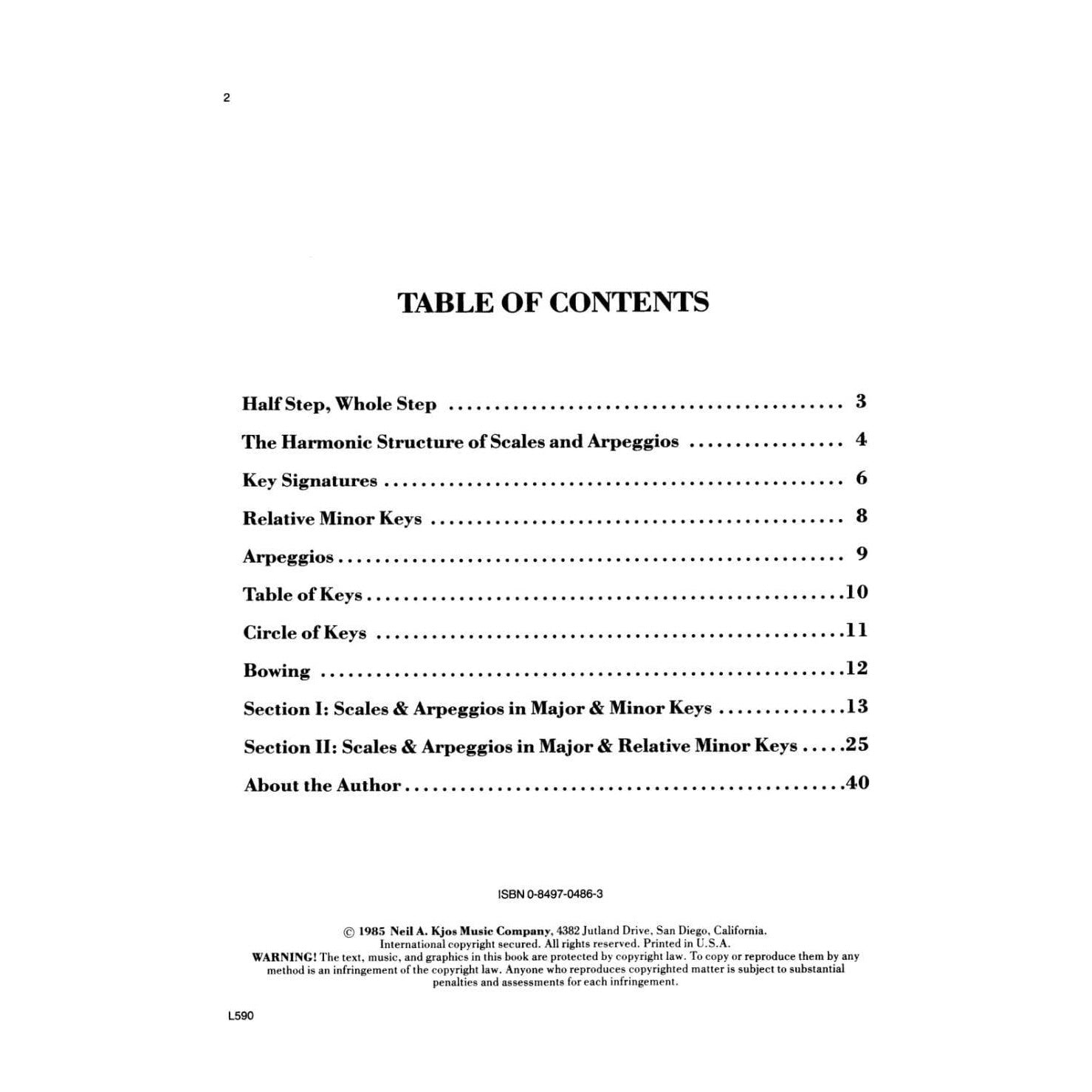 Rose, Linda - Progressive Scale Studies For Violin Published by Neil A Kjos Music Company