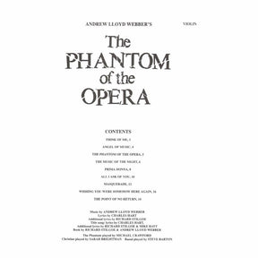 Lloyd Webber, Andrew - The Phantom of the Opera - Violin solo - Hal Leonard Edition