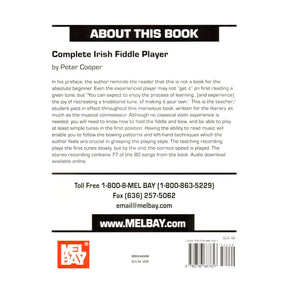 Cooper, Peter - The Complete Irish Fiddle Player - Book with Online Audio - Mel Bay Publication