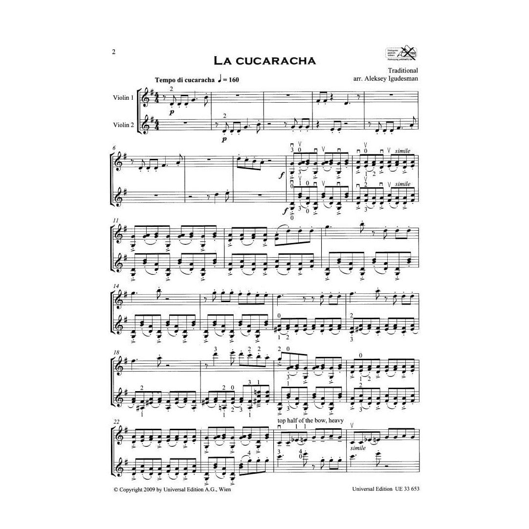 Latin & More: Violin Duets - Two Violins - arranged by Aleksey Igudesman - Universal Edition
