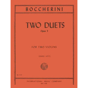 Boccherini, Luigi - 2 Duets Op 5 for Two Violins - arranged by Sitt - International Edition