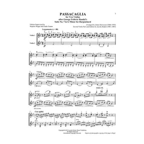Handel, George Frederic - Heifetz Collection: Passacaglia for Two Violins - arranged by Johan Halvorsen and Jascha Heifetz - edited by Stephen Shipps and Endre Granat - Lauren Keiser