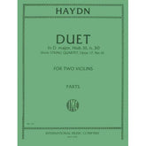 Haydn, Franz Joseph - Duet in D Major, Op 102, Hob III:30 - Two Violins - International Edition