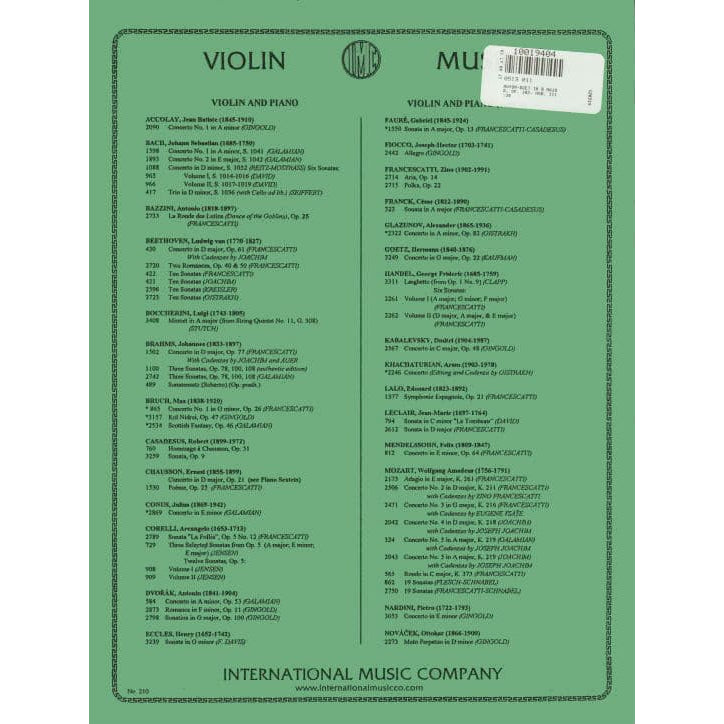 Haydn, Franz Joseph - Duet in D Major, Op 102, Hob III:30 - Two Violins - International Edition