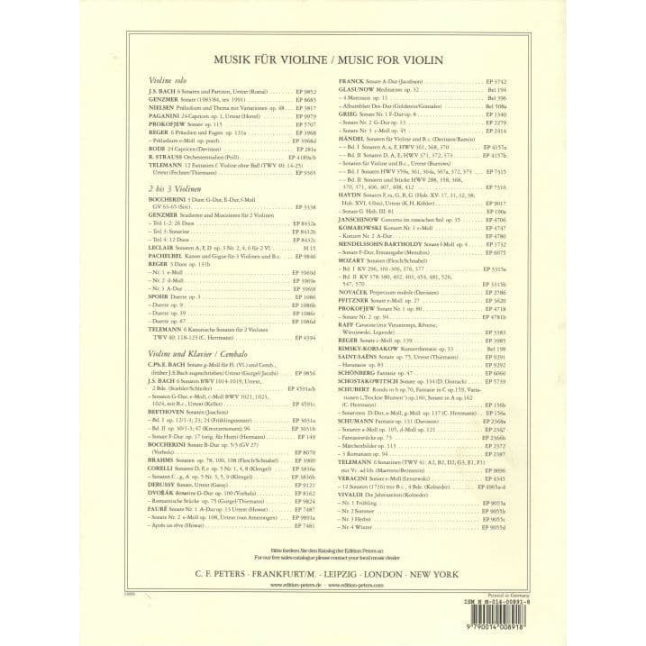 Mazas, Jacques Féréol - Six Duets, Op 39, Book 2 - Two Violins - edited by Herrmann - Edition Peters