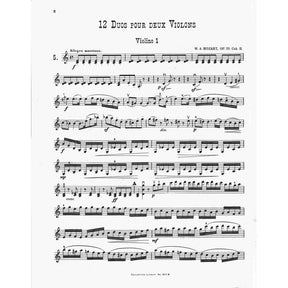 Mozart, WA - 12 Duos, Op 70 (K 152): Volume 2 (Nos 5-8) - Two Violins - Litloff Edition (Peters)