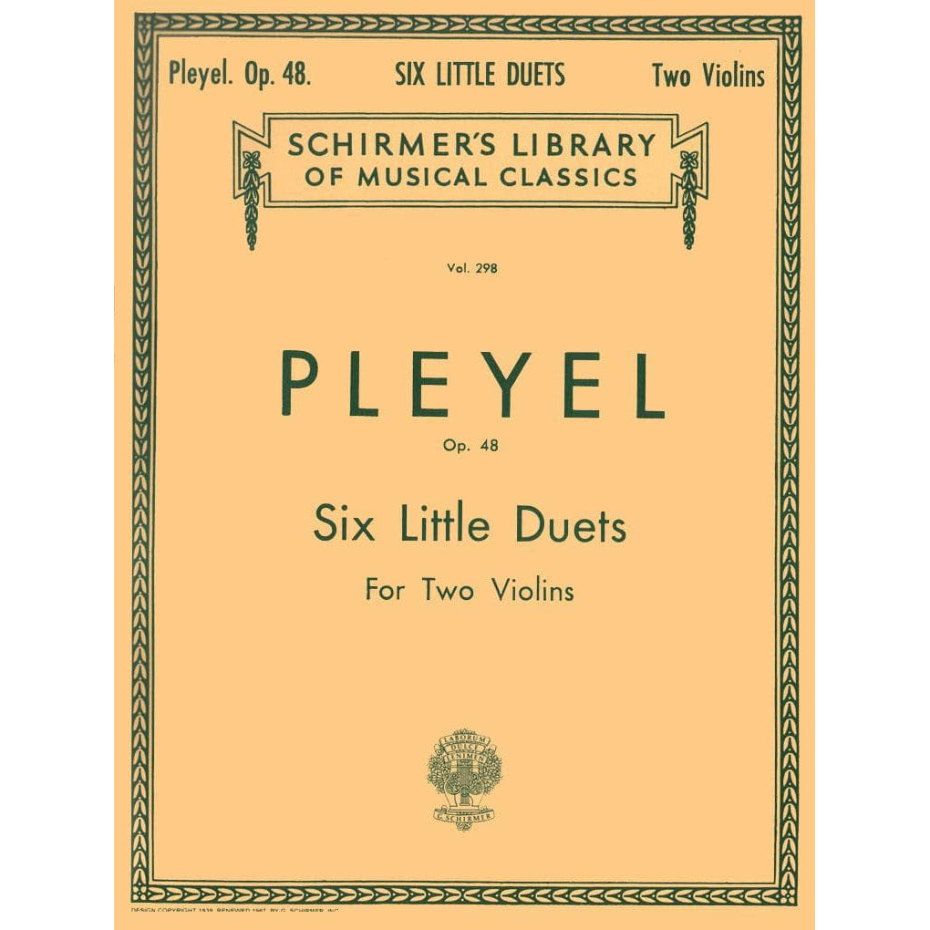 Pleyel, Ignace Joseph - Six Little Duets, Op 48 B 574-579 - Two Violins - G Schirmer
