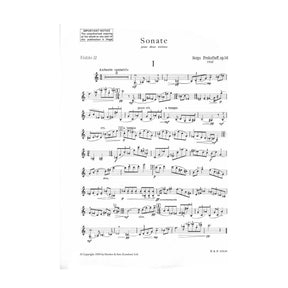 Prokofiev, Serge - Sonata Op 56 For Two Violins Published by Boosey & Hawkes