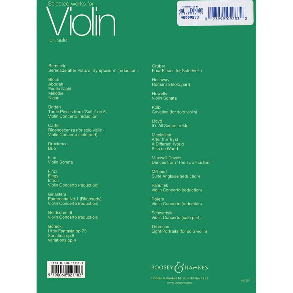 Prokofiev, Serge - Sonata Op 56 For Two Violins Published by Boosey & Hawkes