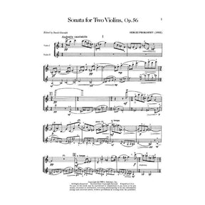 Prokofiev, Serge - Sonata For 2 Violins Op 56 Edited by David Oistrakh Published by G Schirmer
