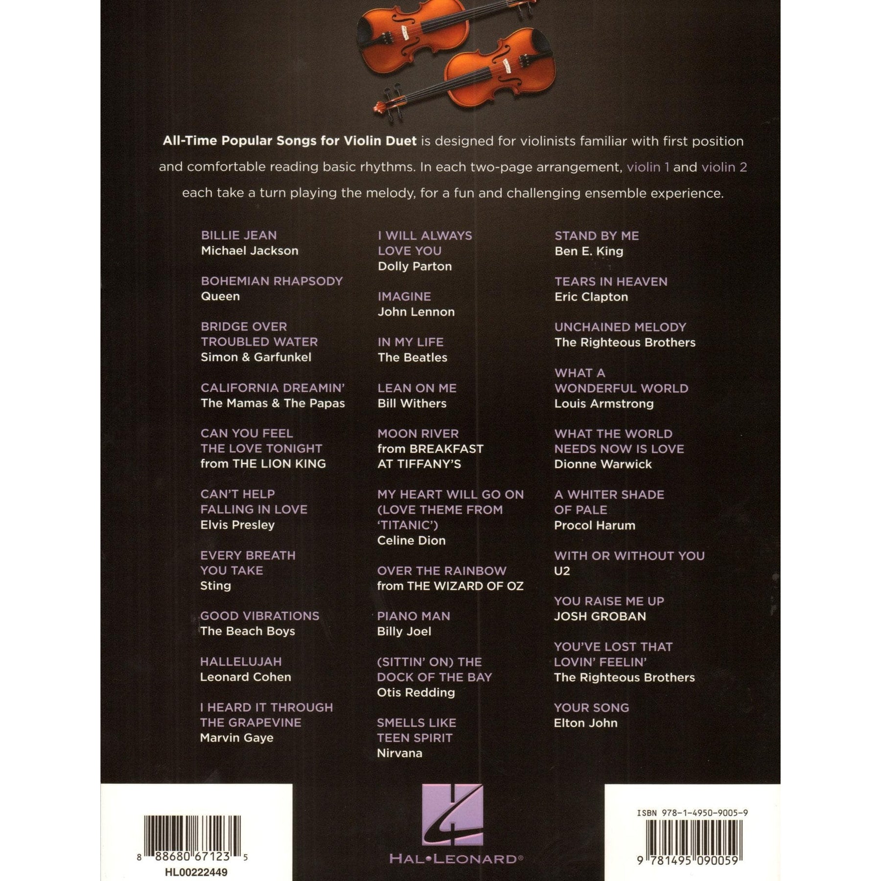 All-Time Popular Songs for Violin Duet - Hal Leonard