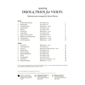 Bartok, Bela - Duos and Trios for Violin - for two or three Violins - 21 Stylish Arrangements by Hywel Davies - Boosey & Hawkes