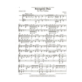 Chen Yi - Energetic Duo - for Two Violins - Theodore Presser Company