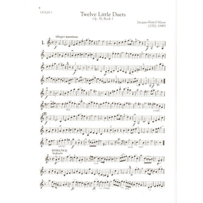 Mazas, Jacques - 12 Little Duets for 2 Violins, Op. 38 - Books 1 and 2 - Schirmer Edition