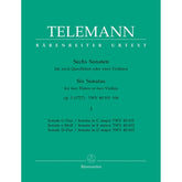Telemann, Six Sonatas for Two Flutes or Two Violins, Op 2, TWV 40:101-106, Volume I - edited by Gunter Hauswald - Barenreiter URTEXT