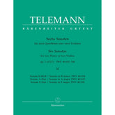 Telemann, Georg Philipp - Six Sonatas for Two Flutes or Two Violins, Op 2, TWV 40:101-106, Vol II - edited by Gunter Hauswald - Barenreiter URTEXT