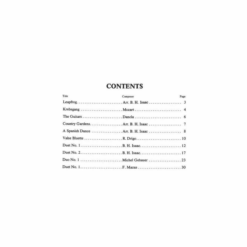 Isaac, Burton - Easy Violin Duets in First Position - Two Violins - Mel Bay Publications