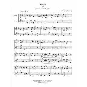Handel, George Frideric - Nine Duets from Concerti Grossi, Op 6 - Two Violins - arranged by Ronald C Dishinger - Medici Music Press