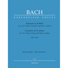 Bach, JS - Double Concerto in d minor, BWV 1043 - Two Violins and Piano - edited by Kilian - Bärenreiter Verlag URTEXT