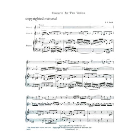 Bach, JS - Double Concerto in d minor, BWV 1043 - Two Violins and Piano - edited by Herrmann - Schirmer Edition