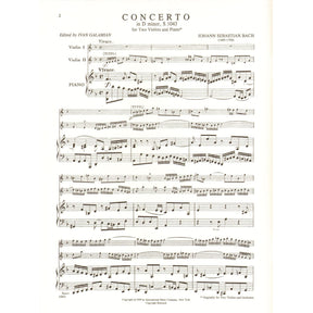 Bach, JS - Double Concerto in d minor, BWV 1043 - Two Violins and Piano - edited by Ivan Galamian - International Edition