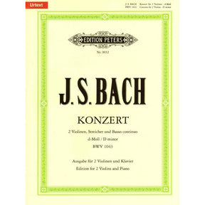 Bach, JS - Double Concerto in d minor, BWV 1043 - Two Violins and Piano - edited by Oistrakh - Edition Peters