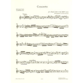Bach, JS - Double Concerto in d minor, BWV 1043 - Two Violins and Piano - edited by Oistrakh - Edition Peters