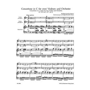 Mozart, WA - Concertone in C Major, K 190 - Two Violins and Piano - edited by Christoph Hellmut Mahling - Bärenreiter Verlag URTEXT