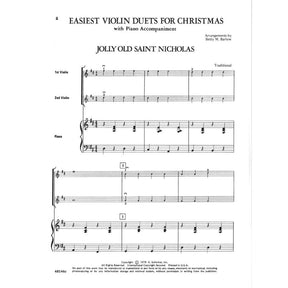 Barlow, Betty - Easiest Violin Duets for Christmas Book 1 with Piano Accompaniment - Schirmer Edition