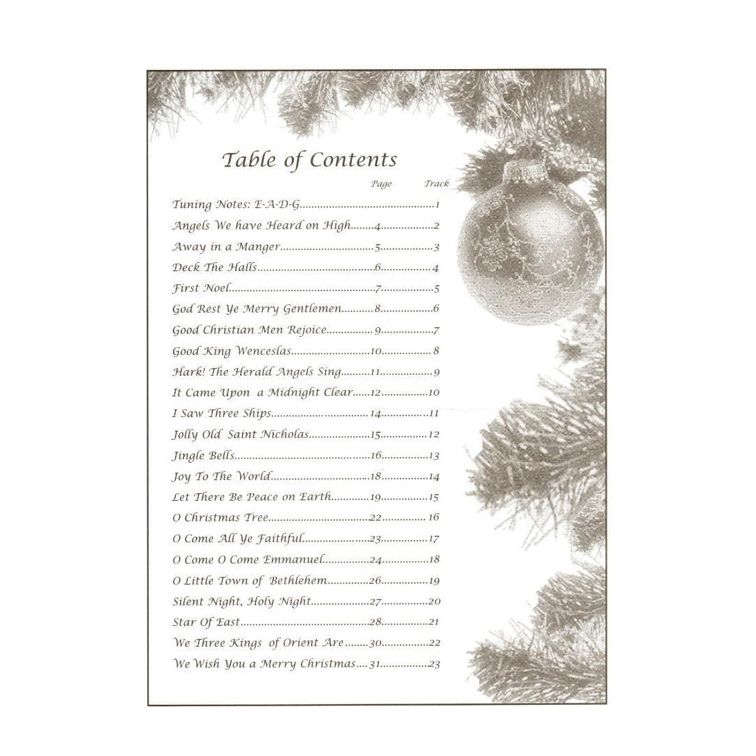Traditional Christmas Duets, for Violin with CD Published by Santorella