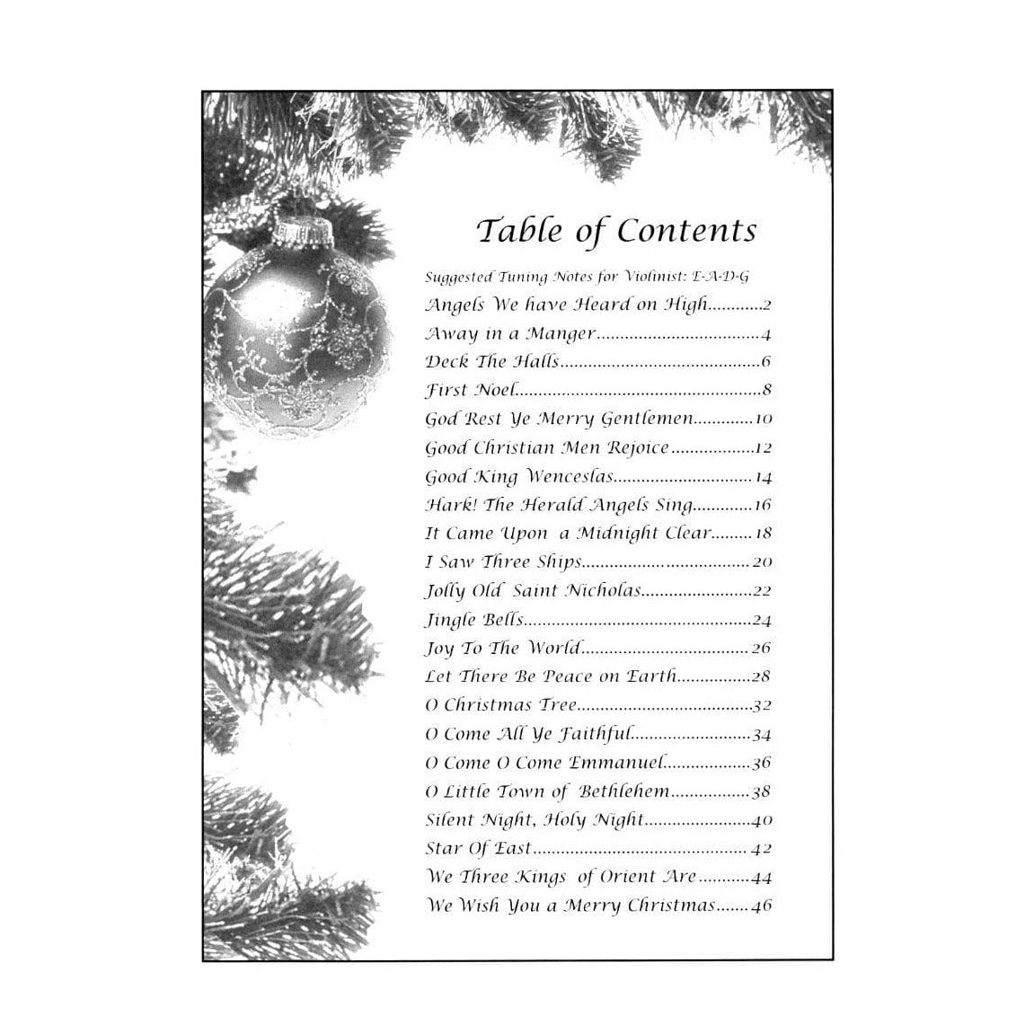 Traditional Christmas Duets, for Violin with Piano Accompaniment Published by Santorella
