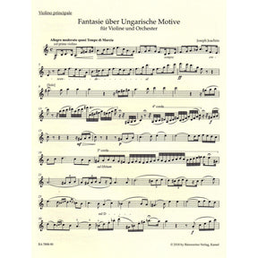 Joachim, Joseph - Two Fantasies for Violin and Piano - Barenreiter URTEXT Edition