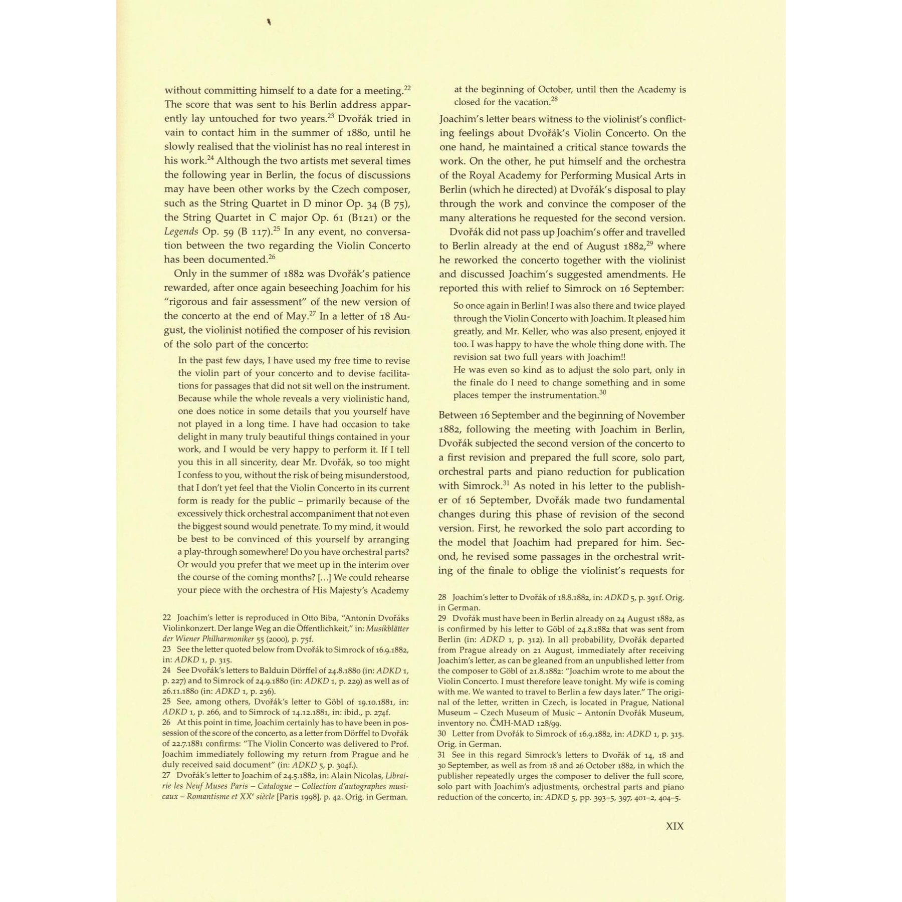 Dvorak, Antonin - Concerto in A minor, op. 53 - for Violin and Piano - edited by Iacopo Cividini - Barenreiter URTEXT