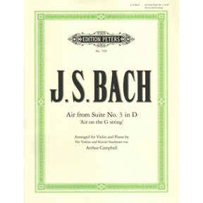 Bach, JS - Air on the G String BWV 1068 for Violin - Arranged by Campbell - Peters Edition