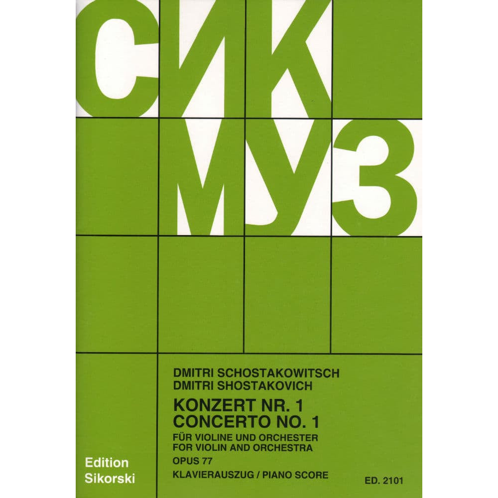 Shostakovich, Dmitri - Concerto No 1 Op 77 - for Violin and Piano - Edition Sikorski