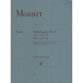 Mozart, WA - Violin Concerto No 5 in A Major, K 219 - Violin and Piano - Kurt Guntner - Henle