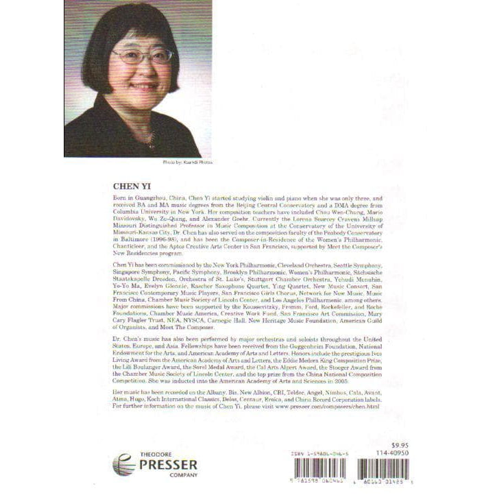 Chen Yi - Fisherman's Song for Violin and Piano - Theodore Presser