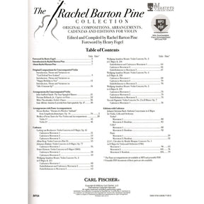 Barton Pine, Rachel - Original Compositions, Arrangements, Cadenzas and Editions for Violin - Solo Violin/Violin and Piano - Carl Fischer