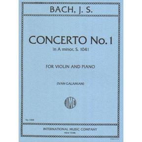 Bach, JS - Violin Concerto No 1 in A Minor, BWV 1041 - Violin and Piano - edited by Ivan Galamian - International Music Company
