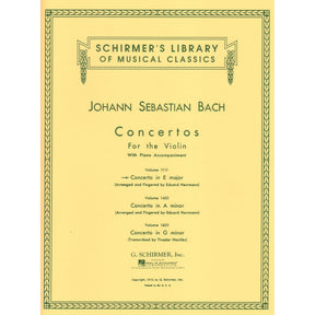 Bach, JS - Violin Concerto No 2 in E Major, BWV 1042 - Violin and Piano - edited by Herrmann - Schirmer
