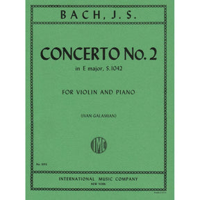 Bach, JS - Concerto No 2 in E Major BWV 1042 for Violin and Piano - Arranged by Galamian - International Edition